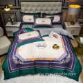 Set peralatan tempat tidur poliester tencel yang dibasuh 100%.